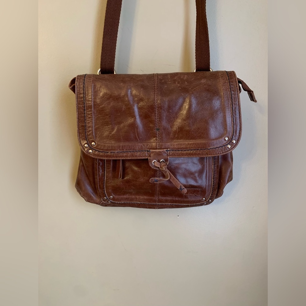 The Sak Ventura Brown Leather Backpack Crossbody Bag Convertible Boho Chic